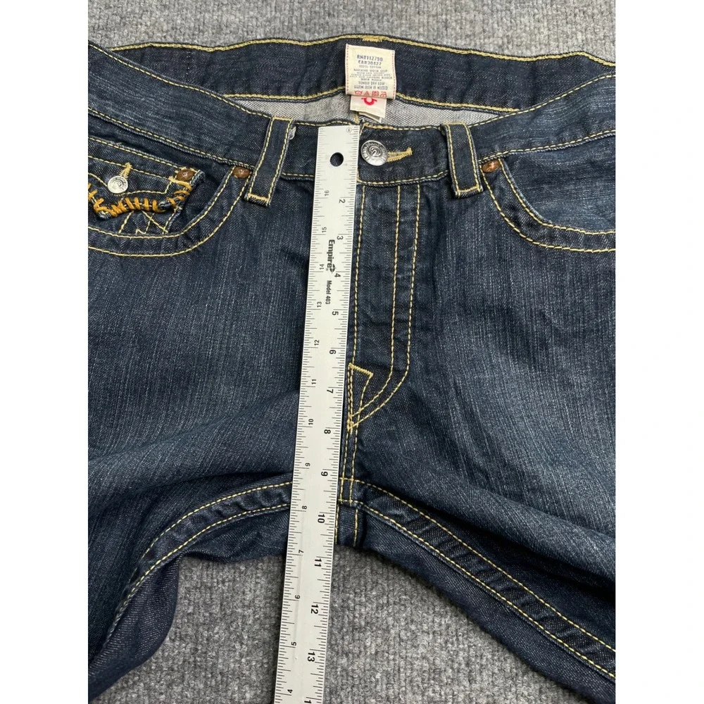 True Religion Slim Section Jeans Mens 36 Blue Dark Wash Straight Made‎ in USA